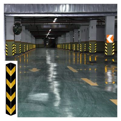 Foam Safety Edge Guard, Black and Yellow Rubber, Reflective Stripes, 120 x 10 x 1 cm, 1 Piece