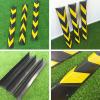 Foam Safety Edge Guard, Black and Yellow Rubber, Reflective Stripes, 120 x 10 x 1 cm, 1 Piece view 2