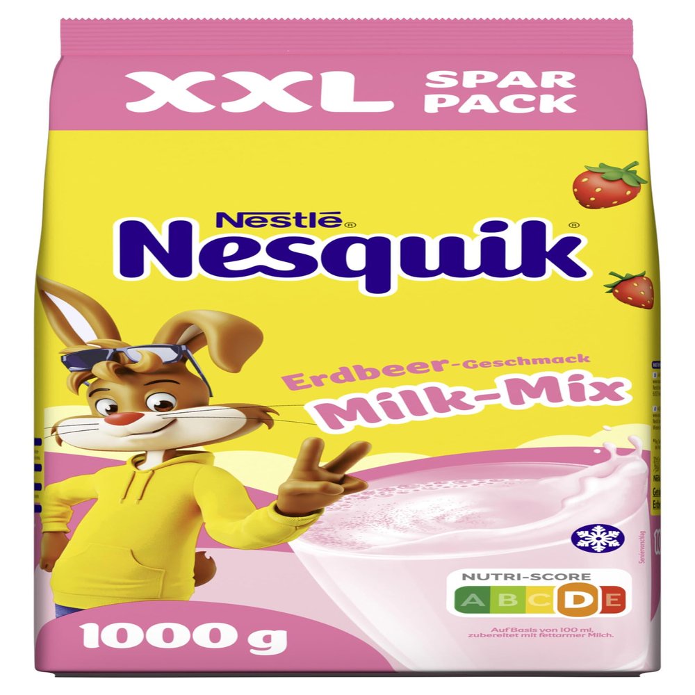 Nestlé NESQUIK Milk-Mix Strawberry Flavor Drink Powder, 1 Pack (1 x 1 kg)