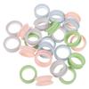 Homoyoyo 24-Piece Silicone Scissor Rings for Pet Grooming, Non-Slip Flexible Finger Inserts in 4 Colors, Ergonomic Thumb Rings for Hairdressers and Pet Groomers view 1