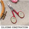 Homoyoyo 24-Piece Silicone Scissor Rings for Pet Grooming, Non-Slip Flexible Finger Inserts in 4 Colors, Ergonomic Thumb Rings for Hairdressers and Pet Groomers view 3