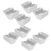Metal Feeders for Rabbits, 8 Pieces, Iron, Silver view 1