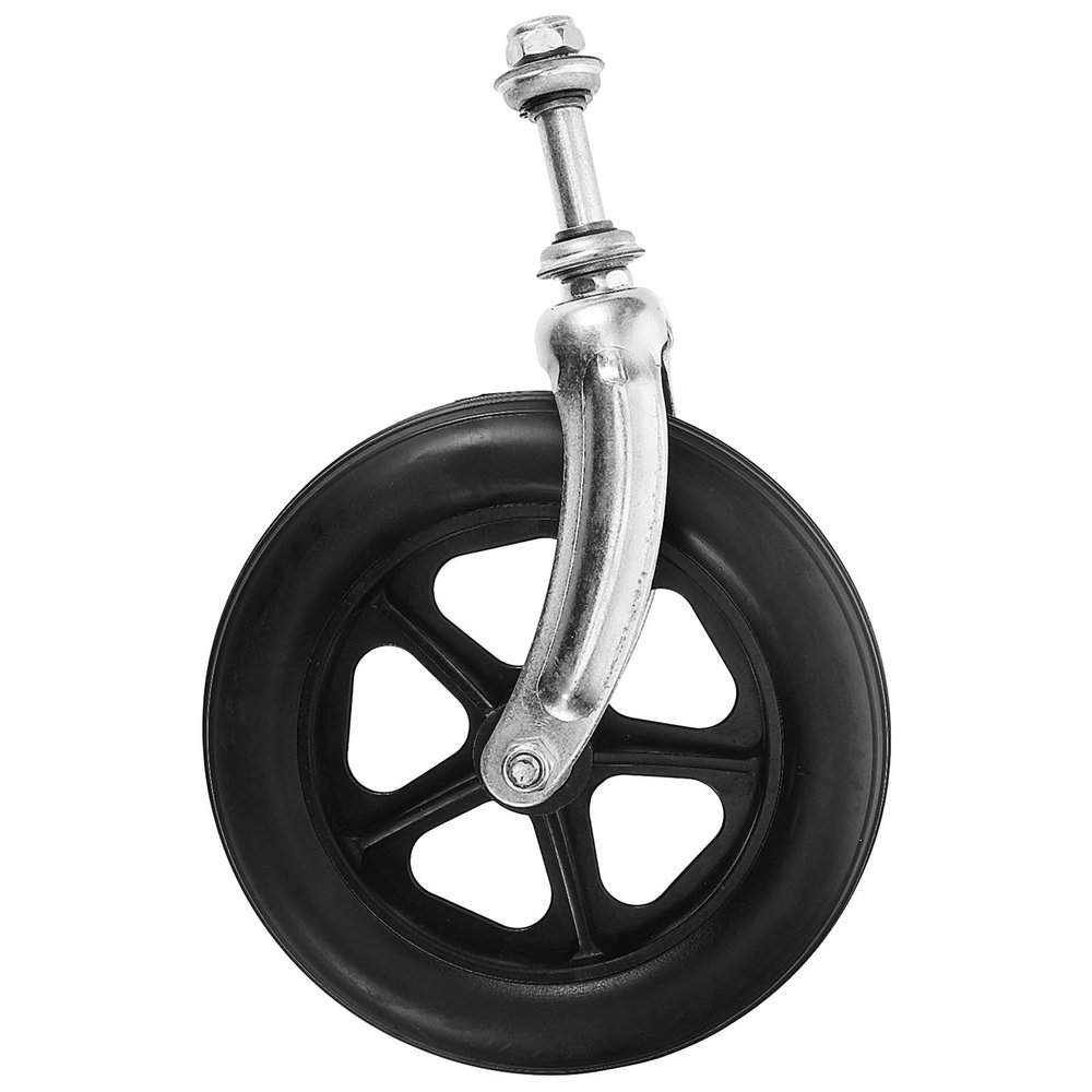 Black Metal Wheelchair Front Wheel with Bearing and Bracket