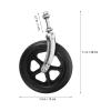 Black Metal Wheelchair Front Wheel with Bearing and Bracket view 2