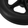 Black Metal Wheelchair Front Wheel with Bearing and Bracket view 3
