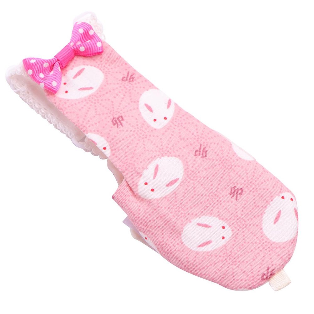 TOYANDONA Parrot Clothing Bird Diaper, Fabric, Pink with Bow Decor, XS Gray, Easy to Clean, with Pockets