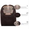 Women's Human Hair Topper, 12.7 x 15.2 cm, Mono Base with Non-Slip Clips view 3