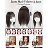 Women's Human Hair Topper, 12.7 x 15.2 cm, Mono Base with Non-Slip Clips view 4