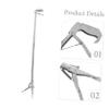 Foldable Reacher for Seniors, Stainless Steel, Silver, Easy to Store view 3