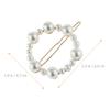 iplusmile 4-Piece Pearl Hair Clip Set, Round Metal Hairpins in Gold and Silver view 2