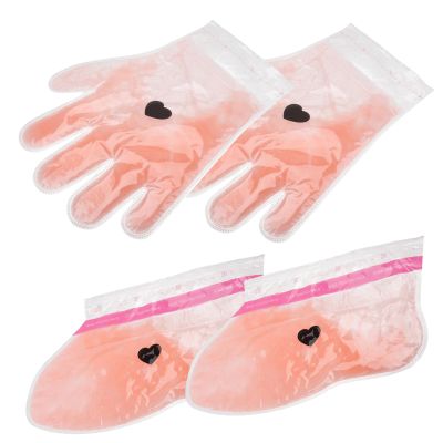 IMIKEYA 2 Pairs Hand and Foot Wax Covers, Peach, for Paraffin Wax Therapy and Moisturizing Care at Home