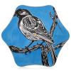 Nexawaveo Kids' Umbrella with Easy Push-Button Opening and Closing, Bird on Branch, Blue, UV 50+, Black Coating, Reflective Safety Strip view 1