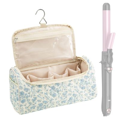 Hair Tool Storage Bag, Makeup Brush Carrying Case, Curling Iron Organizer, Blue Cover