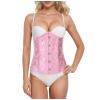Women's Underbust Corset Shapewear, Close-Fitting Jacquard Bodysuit with Waist Belt for Clubs and Nightclubs view 1