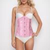 Women's Underbust Corset Shapewear, Close-Fitting Jacquard Bodysuit with Waist Belt for Clubs and Nightclubs view 2
