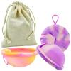 Binnan 2-Piece Reusable Menstrual Disc Set, S+L, with Storage Bags view 1