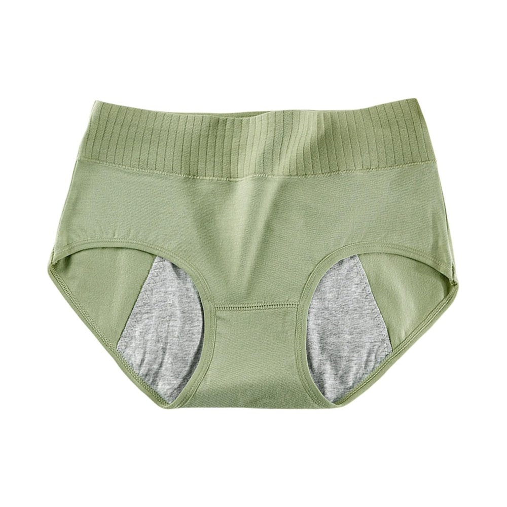Generic Period Panties for Women with 4-Layer Leakproof Protection for Light Flow Days (Green, L)