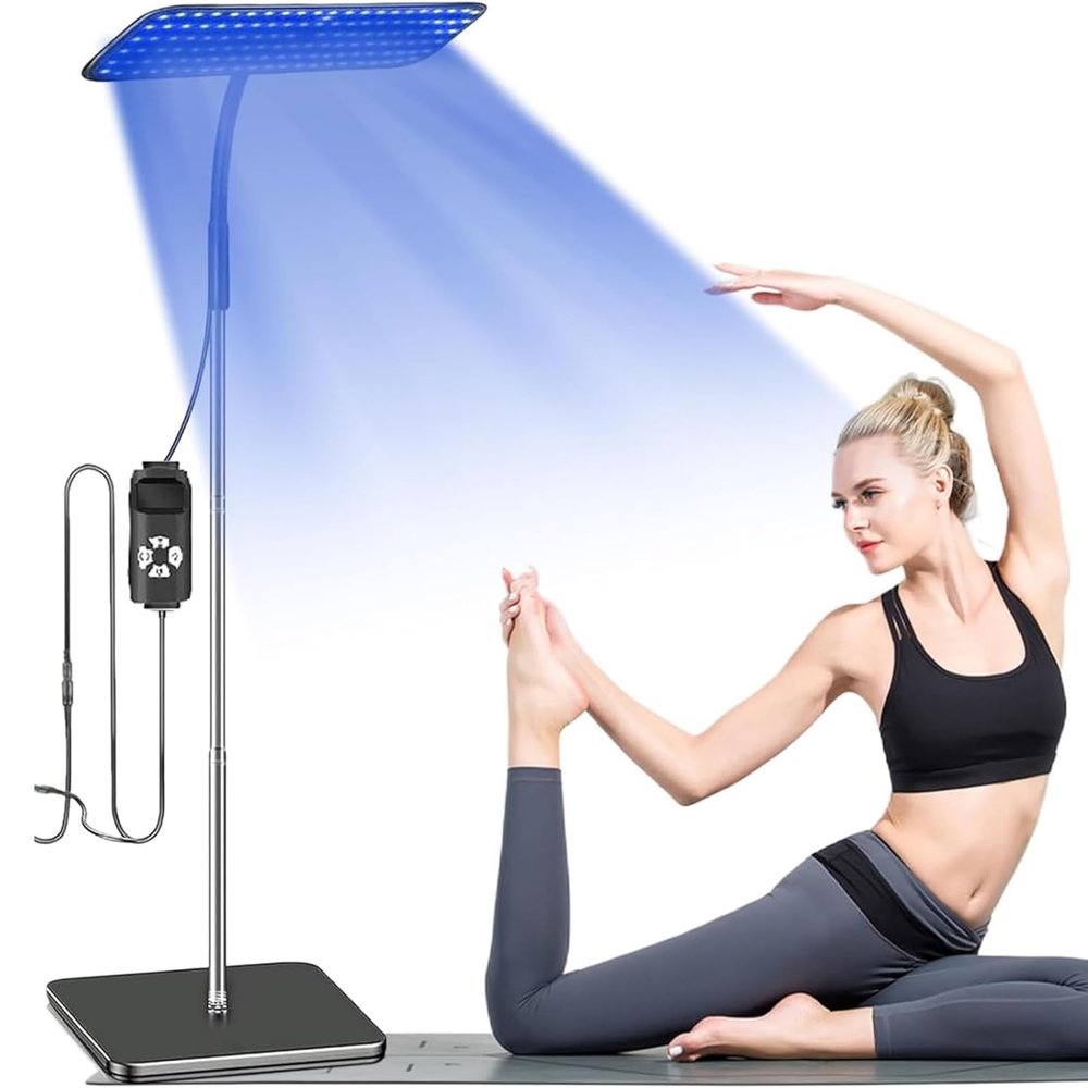NGARY Home Tanning Lamp with 126 LEDs, Tripod Stand and Wired Remote