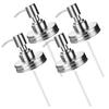 IMIKEYA Soap Dispenser Replacement Pumps, 4-Piece Set, Stainless Steel and PP, for 70 mm Mason Jars view 1