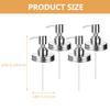 IMIKEYA Soap Dispenser Replacement Pumps, 4-Piece Set, Stainless Steel and PP, for 70 mm Mason Jars view 2