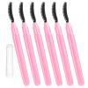 6 Silicone Mascara Brushes, Portable Eyelash Brushes for Travel view 1