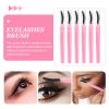 6 Silicone Mascara Brushes, Portable Eyelash Brushes for Travel view 4