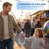HUZNA 2.5 m Anti-Lost Wrist Leash for Babies and Children, 360° Rotating Elastic Wire, Blue view 2