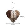 Handmade Heart-Shaped Alpaca Fiber Bird Nest, 2-Pack Refillable Nesting Material Holders view 2