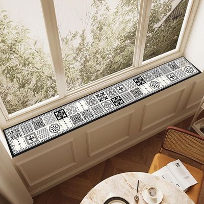 Diatomaceous Earth Window Sill Mat, Absorbent & Quick-Drying, Black, 40 x 200 cm / 16 x 79 in