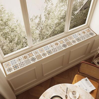 Silica Gel Window Sill Mat, Absorbent and Quick-Drying, Narrow Window Sill Cover for Home, Kitchen, and Office (Brown, 50x100cm/20x39in)