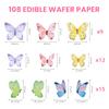 108-Piece Edible Pastel Butterfly Cupcake Toppers view 3