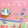 108-Piece Edible Pastel Butterfly Cupcake Toppers view 4