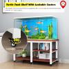 Sturdy Aquarium Stand with Wood Top and Locking Casters view 4