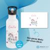 Gravur-Max Personalized Kids' Water Bottle 600 ml – Unicorn, White view 4