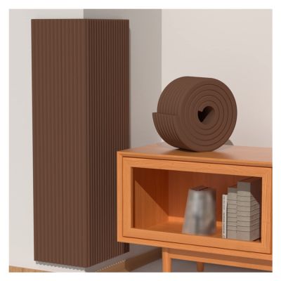 Foam Corner Guard for Sharp Table and Desk Edges, Brown, 4 m