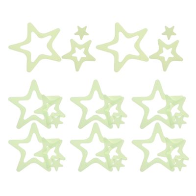 Non-Slip Star Stickers for Bathtub, 24 Pieces, PEVA, Green