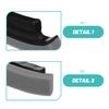 Curved Beard Grooming Brush with Sponge, 2-Pack, Black, for Salons view 3