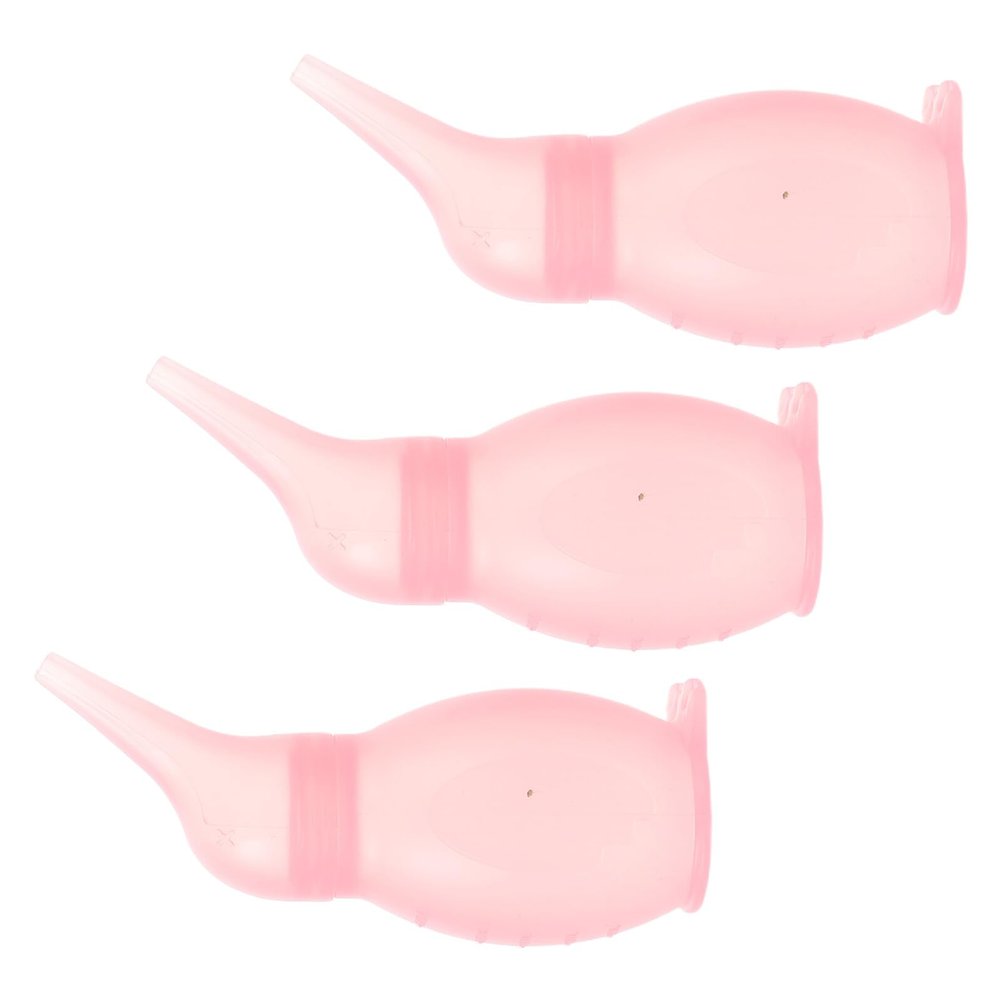 HEMOTON 3-Pack Manual Nasal Aspirators for Babies, 25 mL, Pink
