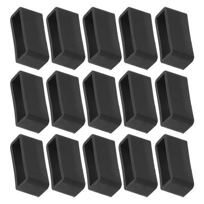 BUGUUYO 15-Pack Black 21 mm Silicone Watch Band Keepers