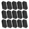 BUGUUYO 15-Pack Black 21 mm Silicone Watch Band Keepers view 1