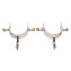 Jwthee Cowboy Spurs, Stainless Steel, with Spur Straps and Rotating Rowel view 1
