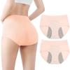 2-Pack Women's Incontinence Briefs for Day and Night Protection, Period Underwear for Light to Moderate Incontinence (Pink, L) view 1