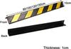 Reflective Wall Bumper Guard with Yellow Stripes, L-Shaped Rubber Corner Protector view 2
