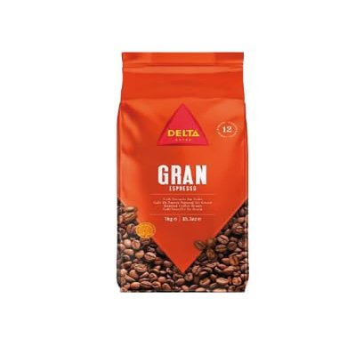 Delta Gran Expresso 80/20 Whole Bean Coffee, 1 kg, Intense Espresso Blend