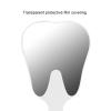 Buachois Hand Mirror, Multipurpose Tooth-Shaped Mirror with Handle, White view 3