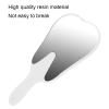 Buachois Hand Mirror, Multipurpose Tooth-Shaped Mirror with Handle, White view 4