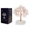 MAGIC AND MIRACLES Crystal Tree of Life with Jade Bowl, Made from 243 Natural Stones, Feng Shui Decor and Good-Luck Charm (Clear Quartz, Approx. 14 cm Tall) view 1