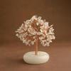 MAGIC AND MIRACLES Crystal Tree of Life with Jade Bowl, Made from 243 Natural Stones, Feng Shui Decor and Good-Luck Charm (Clear Quartz, Approx. 14 cm Tall) view 3