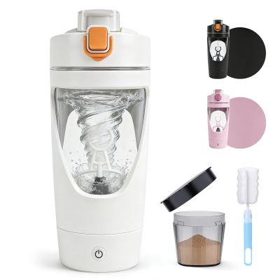 Electric Protein Shaker with Powder Compartment, 650 mL, Leakproof