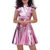 Women's Metallic Glitter Dress, Pink, M view 1